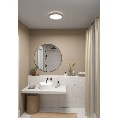 Cosara Round LED Panel IP44 300mm Warm White - Dark grey