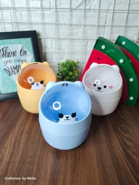 Cute cat waste bins