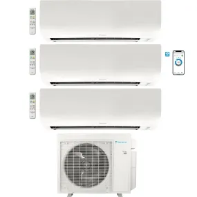 Daikin 3-Zone Wall Mounted Ductless Mini-Split 24,000 BTU Heat Pump Air Conditioner 9K   9K   12K- 21 SEER2 R32 Wi-Fi Enabled