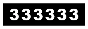 decalbazaar Vinyl Number 3 (Three) Digit Glossy Wall Glass Vehicle Sticker 3 Inches White (Set 6)