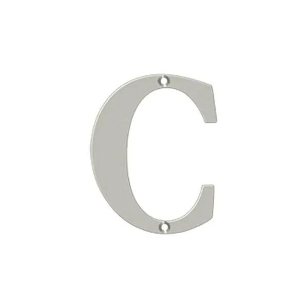 Deltana - 4" Residential Letter C - Brushed Nickel
