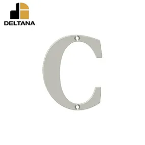 Deltana - 4" Residential Letter C - Brushed Nickel