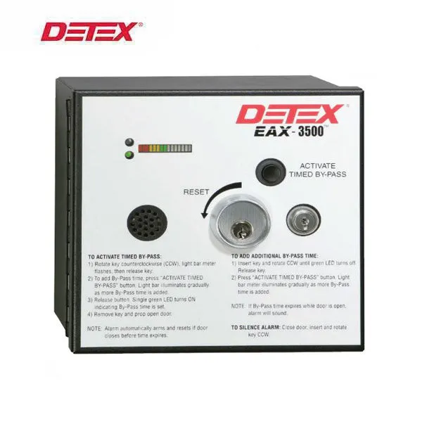 Detex - EAX-3500 - Exit Alarm - Surface Mount - Timed Bypass - 24VDC