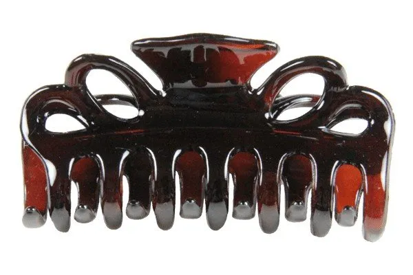 di Prima Medium Double Loop Clamp-Gardenia-Tortoise Shell 1 Clip