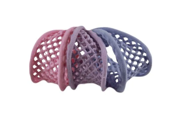 di Prima Paris Mesh Elastic Medium-Assorted Pink,Lavender,Stone Blue 3 Band