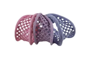 di Prima Paris Mesh Elastic Medium-Assorted Pink,Lavender,Stone Blue 3 Band