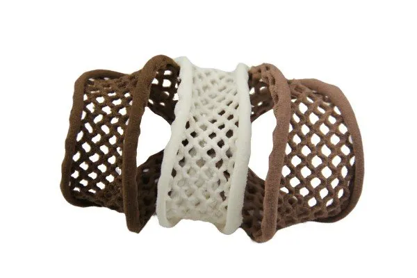 di Prima Paris Mesh Elastic Medium-Assorted Tan,Cafe,Mocha 3 Band