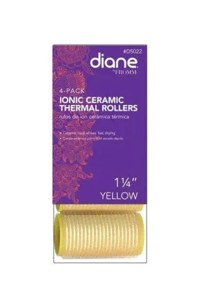 [diane] 4 Pack Self grip Ionic ceramic Thermal Rollers * Yellow 1-1/4-inch