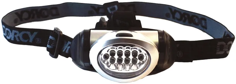 Dorcy 41-2095 Headlight, AAA Battery, LED Lamp, 32 Lumens, 15 m Beam Distance, 8 hr Run Time, Silver :CD: QUANTITY: 1