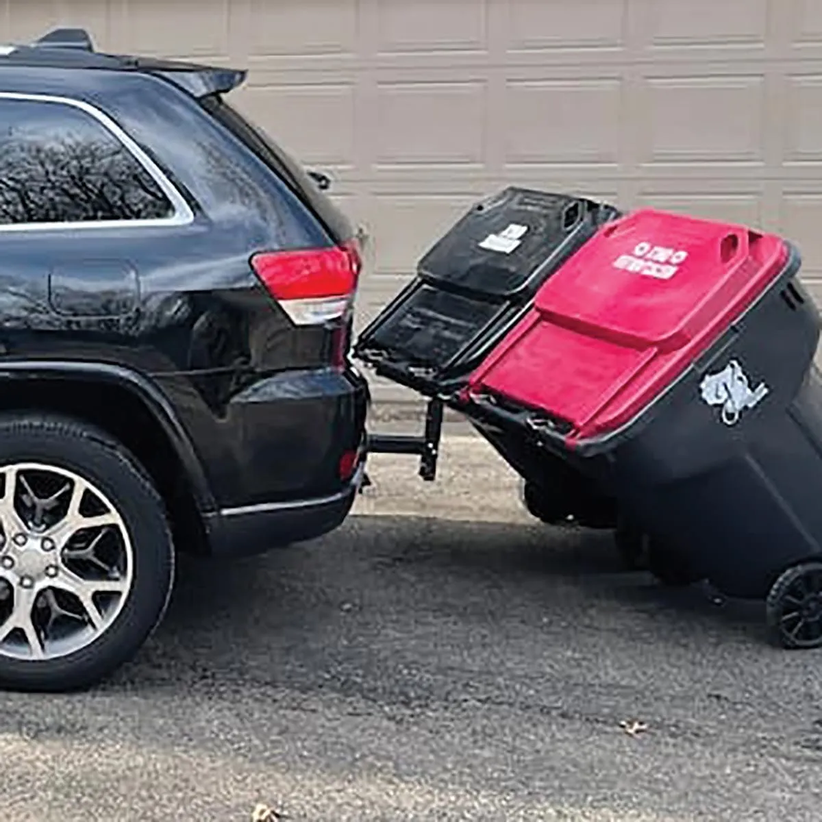 Double-Can Garbage Can Hauling Hooks, Receiver Mounted