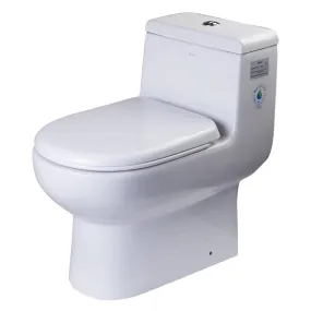 Eago TB351 Dual Flush One Piece High Efficiency Low Flush Ceramic Toilet