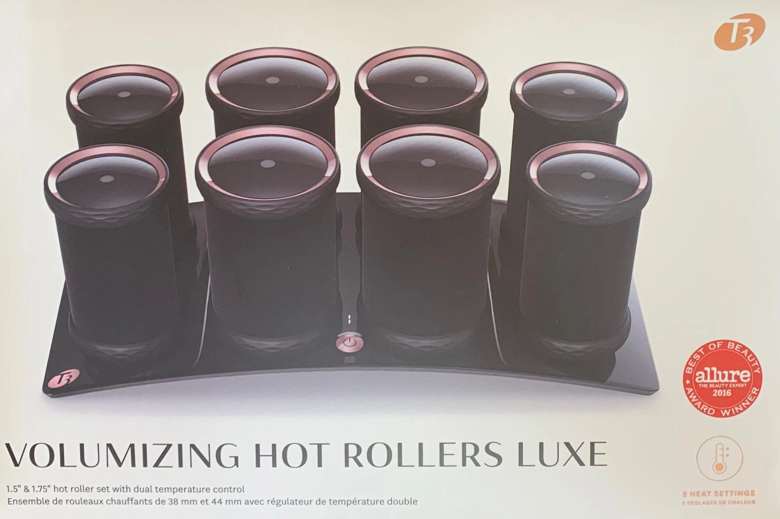 Electric Hair Hot Rollers T3 Micro Luxe Set 8pcs Med-Long Hair