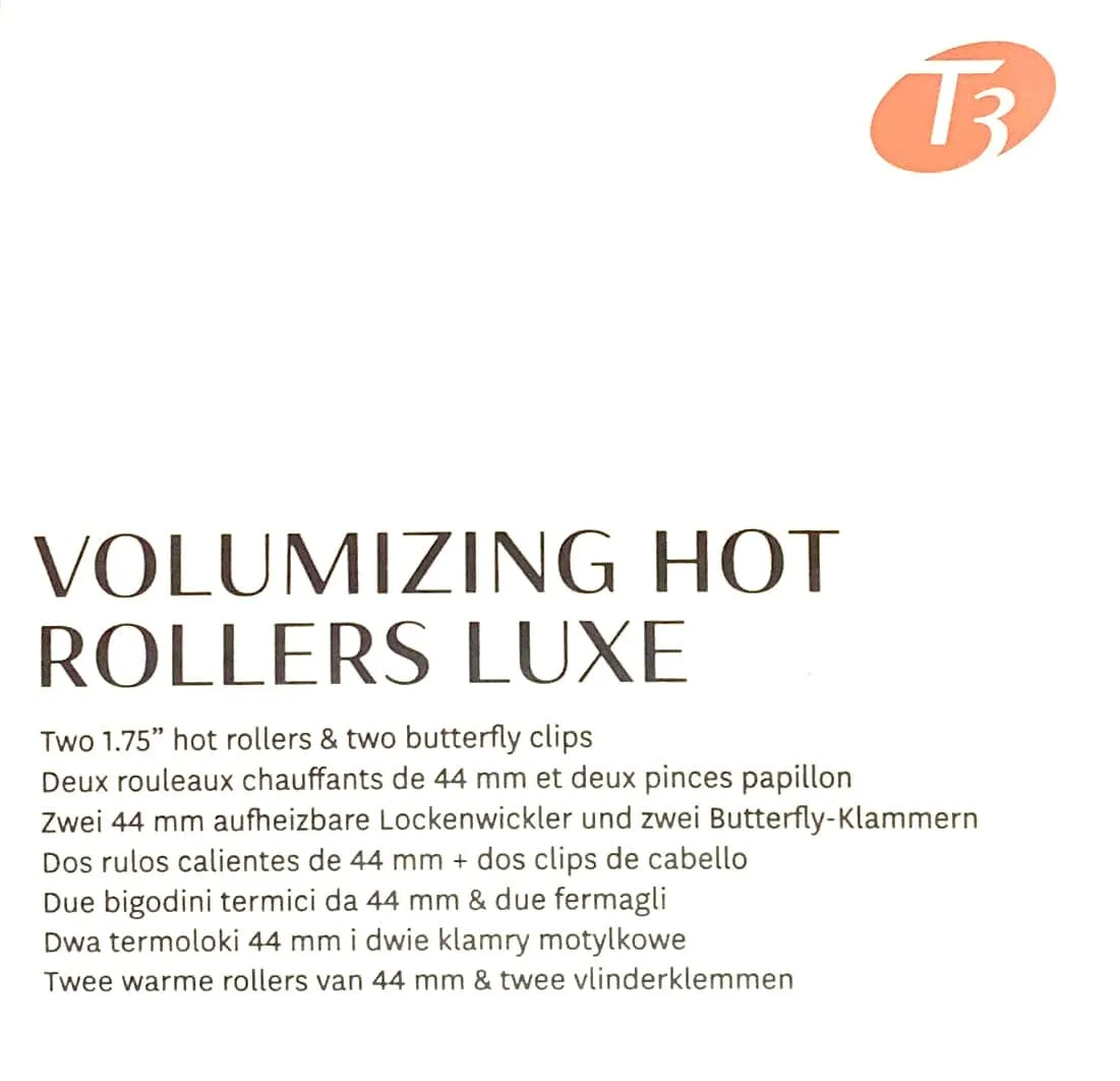 Electric Hair Hot Rollers T3 Micro Luxe Set 8pcs Med-Long Hair