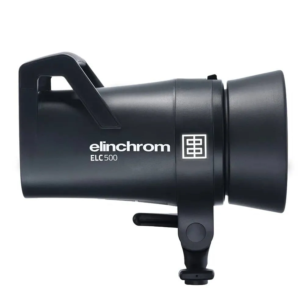 ELINCHROM ELC 500/500 FLASH SET   STAND SET & BAG (NO TRANSMITTER INCLUDED)