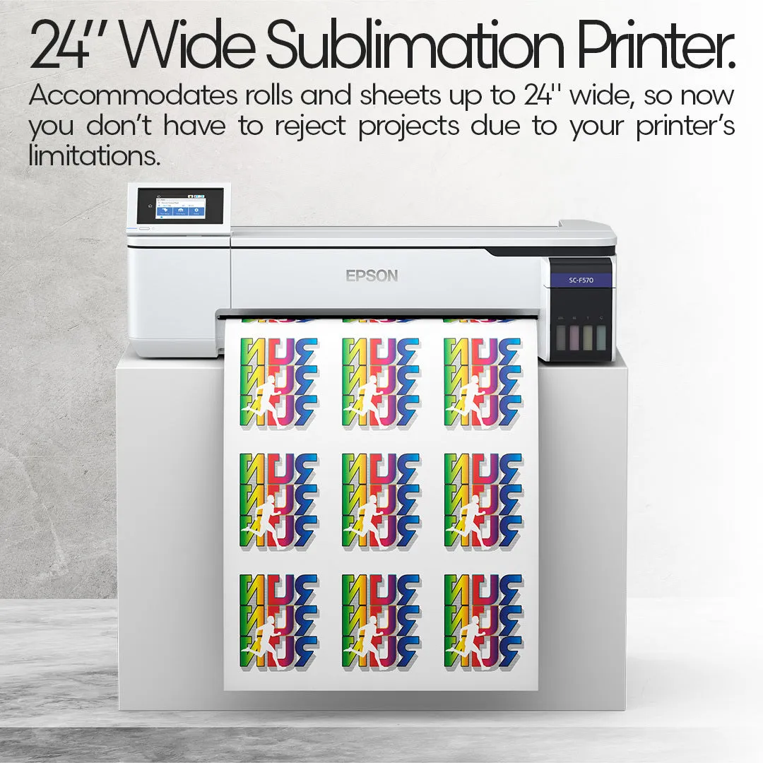 Epson SureColor F570 24" Pro Sublimation Printer Flat Blanks Bundle