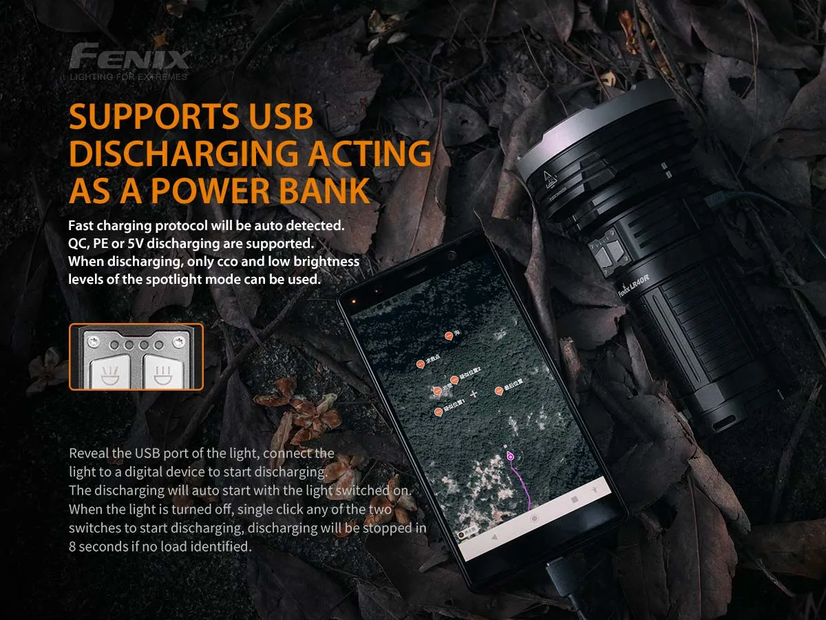 FENIX LR40R 12000 LUMEN FLASHLIGHT