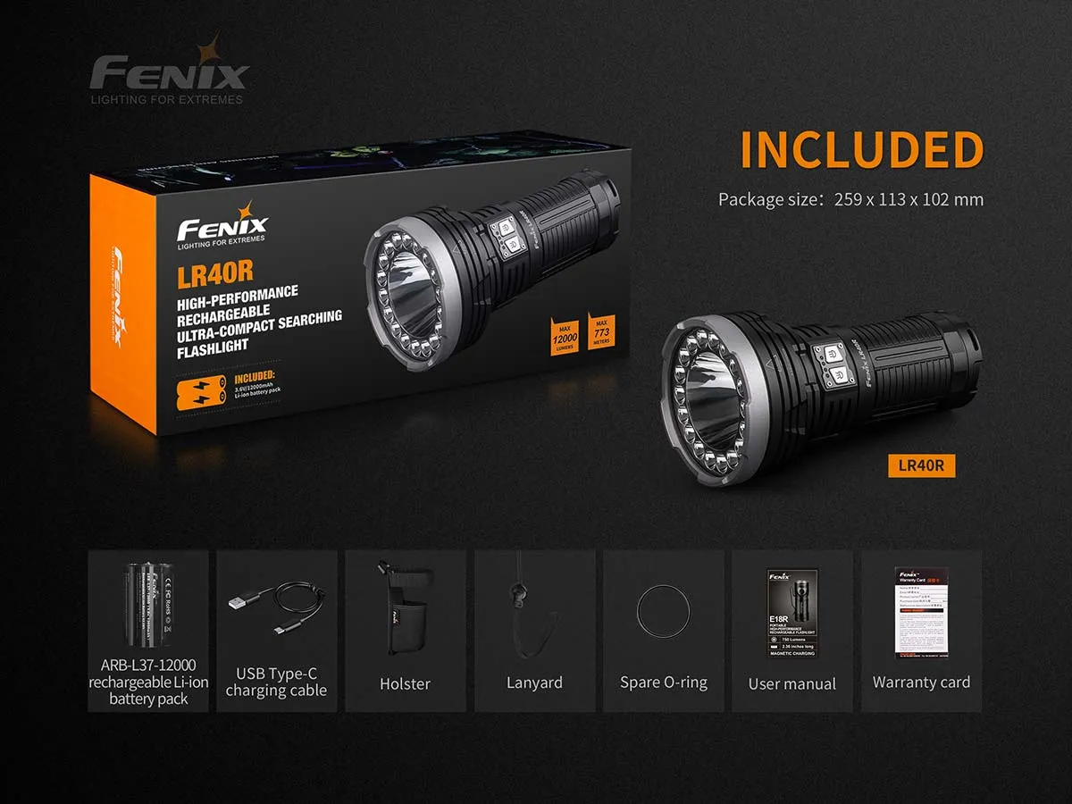FENIX LR40R 12000 LUMEN FLASHLIGHT