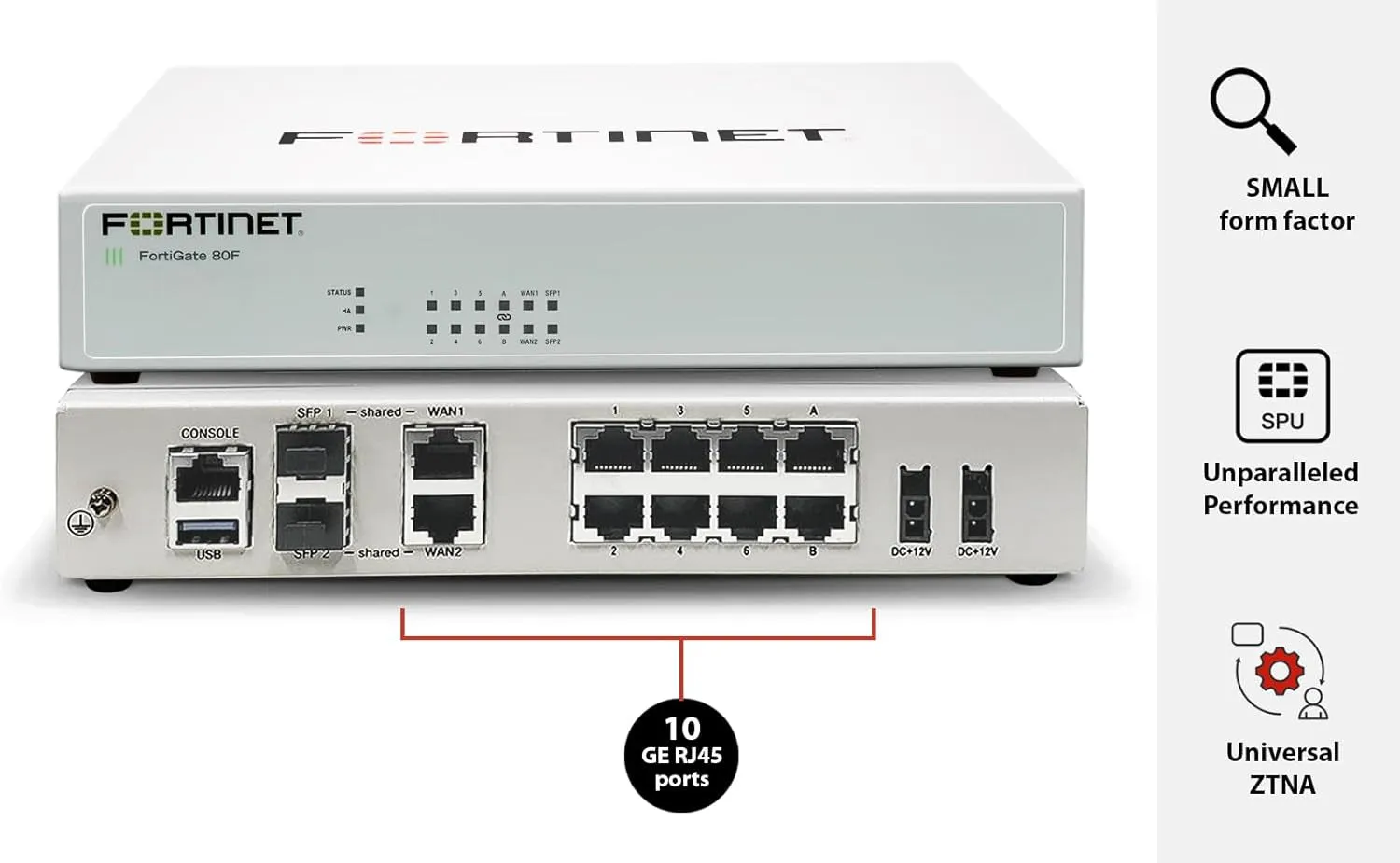 Fortigate-80F Firewall Appliance - plus 3 Year Forticare Premium and Fortiguard Unified Threat Protection (UTP) (FG-80F-BDL-950-36)