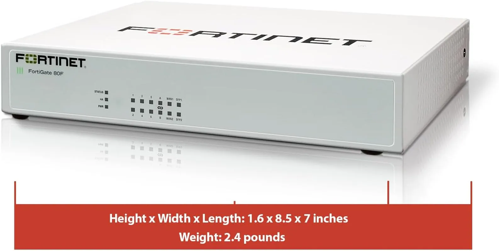 Fortigate-80F Firewall Appliance - plus 3 Year Forticare Premium and Fortiguard Unified Threat Protection (UTP) (FG-80F-BDL-950-36)
