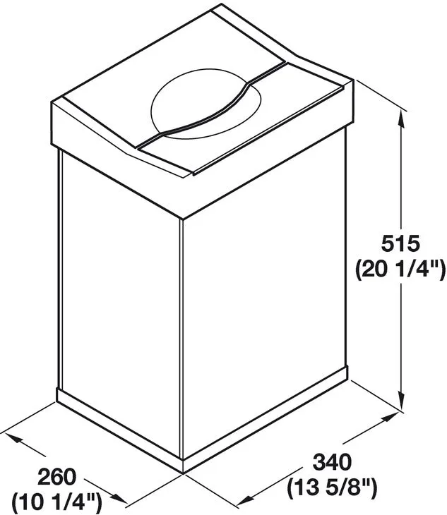 Free Standing Trash Can Hailo Snap-Top by Hafele