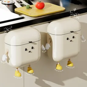 Fun In the Kitchen Multi-Purpose Kitchen Wall Mounted Trash Can with Lid for Food Waste