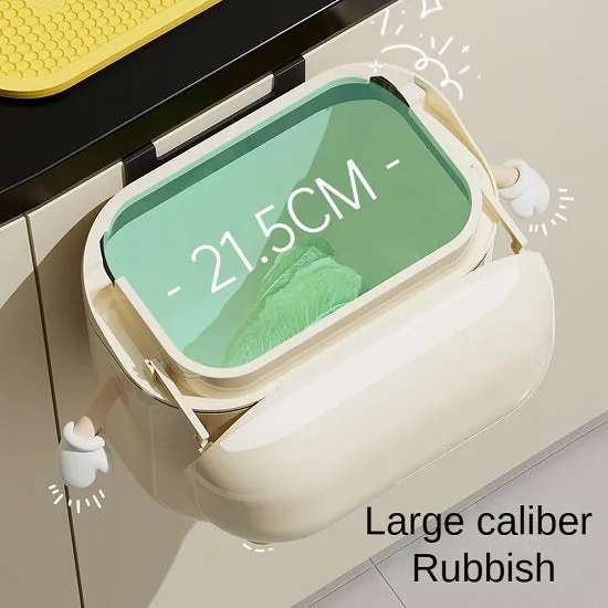 Fun In the Kitchen Multi-Purpose Kitchen Wall Mounted Trash Can with Lid for Food Waste