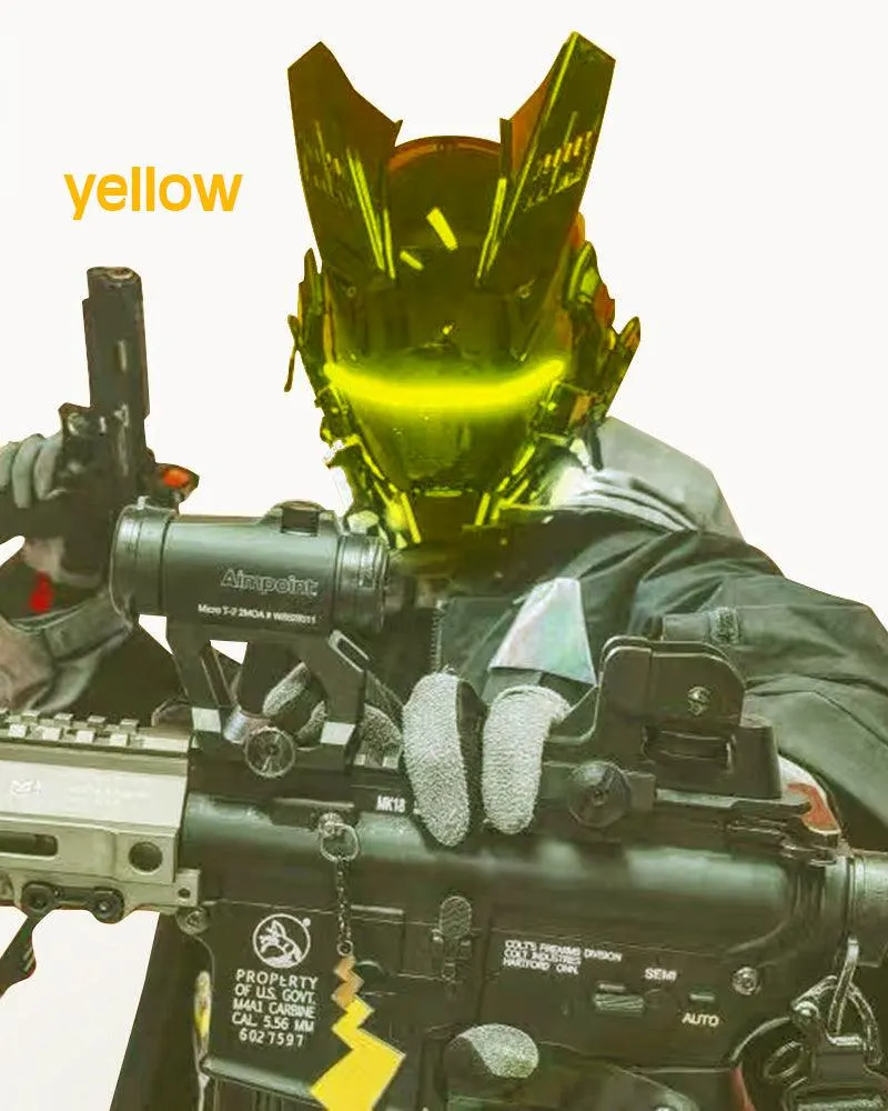 Future Warrior Cyberpunk LED Helmet Mask (LEDs available in 7 colors)