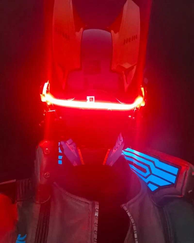 Future Warrior Cyberpunk LED Helmet Mask (LEDs available in 7 colors)