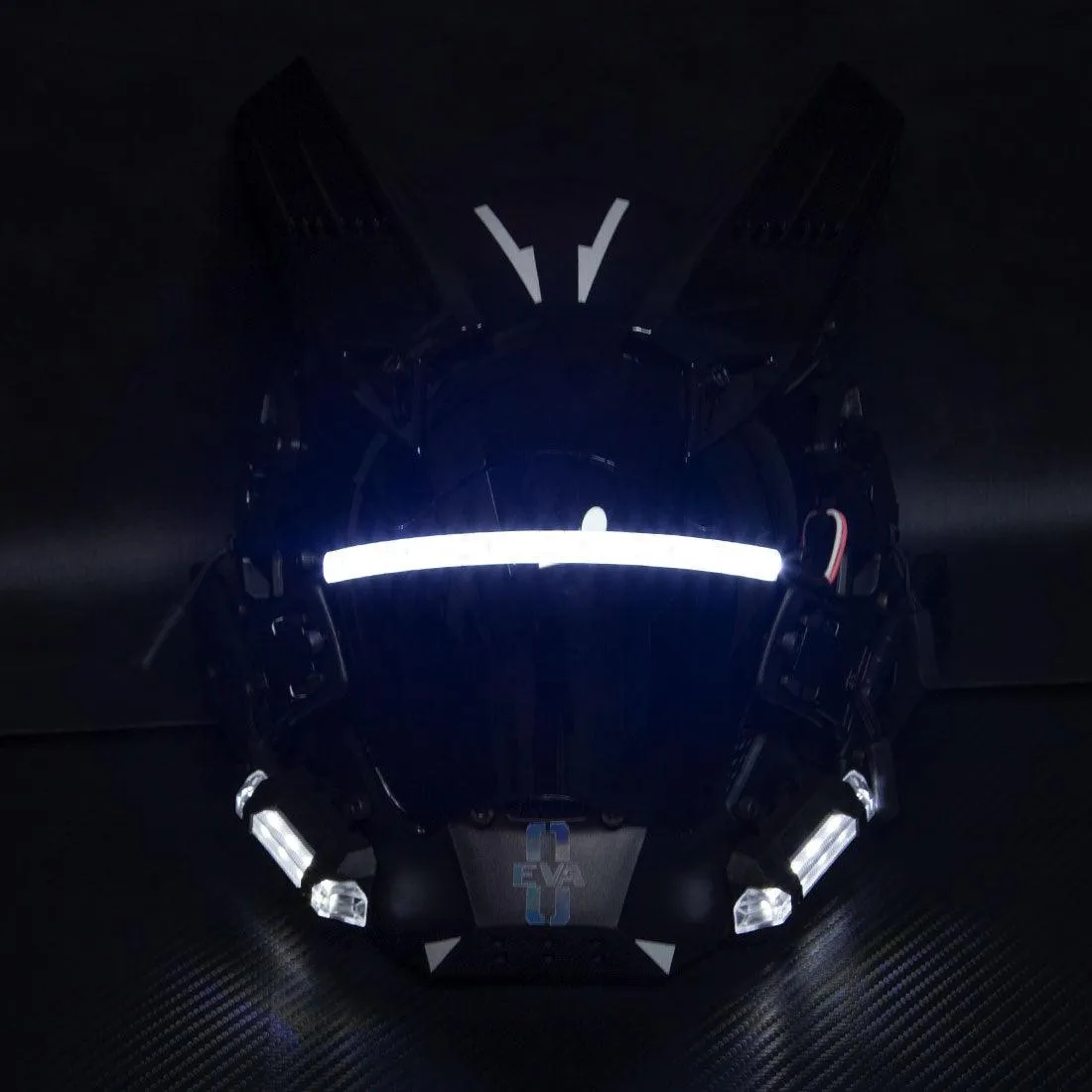 Future Warrior Cyberpunk LED Helmet Mask (LEDs available in 7 colors)