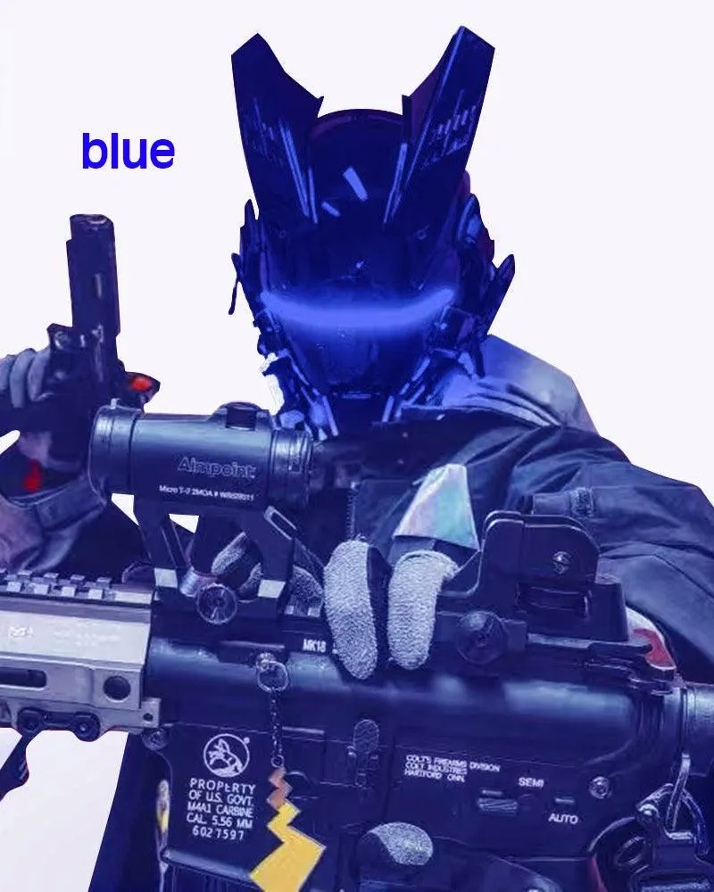Future Warrior Cyberpunk LED Helmet Mask (LEDs available in 7 colors)