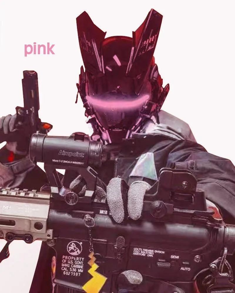 Future Warrior Cyberpunk LED Helmet Mask (LEDs available in 7 colors)