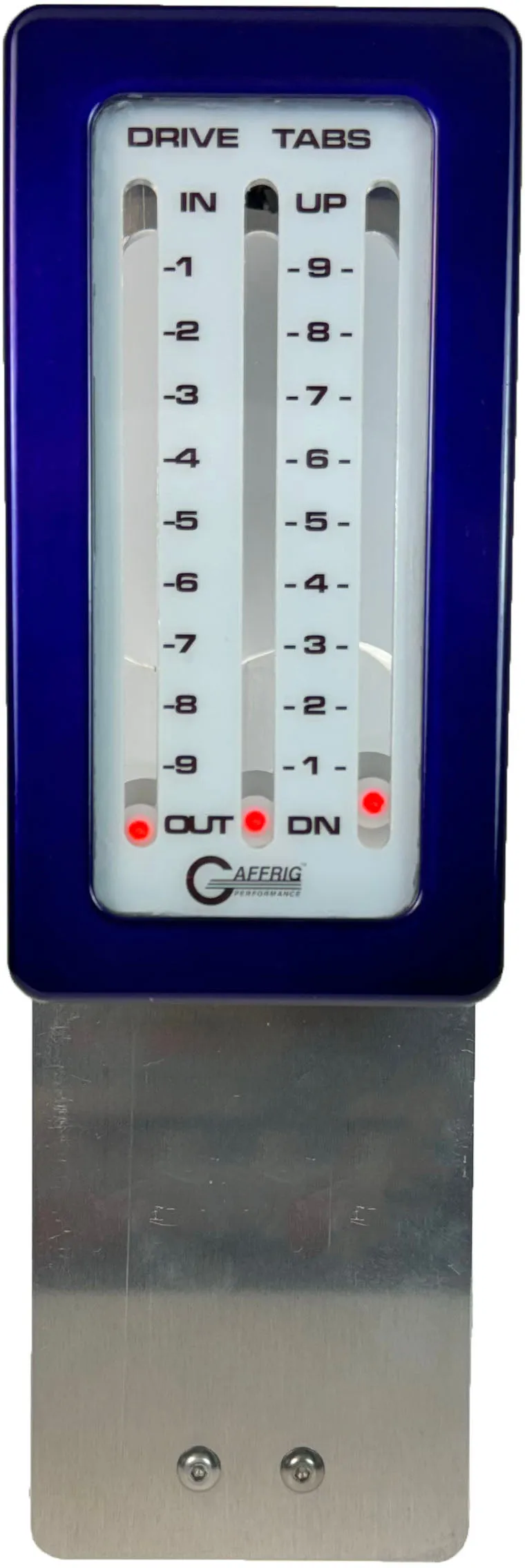 GAFFRIG PART #204 MECHANICAL INDICATOR, 1 DRIVE/2 TABS, MERCURY- CARD - WHITE CARD