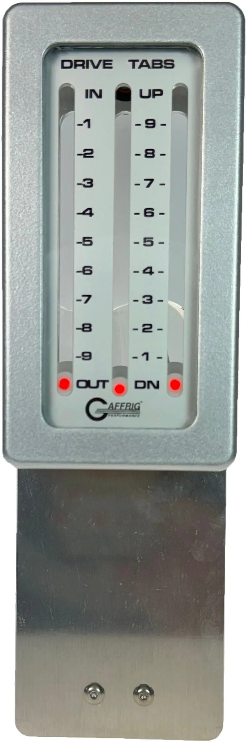GAFFRIG PART #204 MECHANICAL INDICATOR, 1 DRIVE/2 TABS, MERCURY- CARD - WHITE CARD