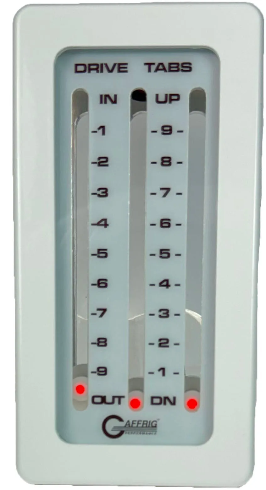 GAFFRIG PART #204 MECHANICAL INDICATOR, 1 DRIVE/2 TABS, MERCURY- CARD - WHITE CARD