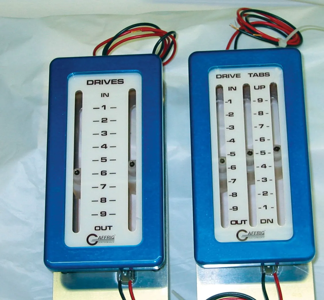 GAFFRIG PART #204 MECHANICAL INDICATOR, 1 DRIVE/2 TABS, MERCURY- CARD - WHITE CARD