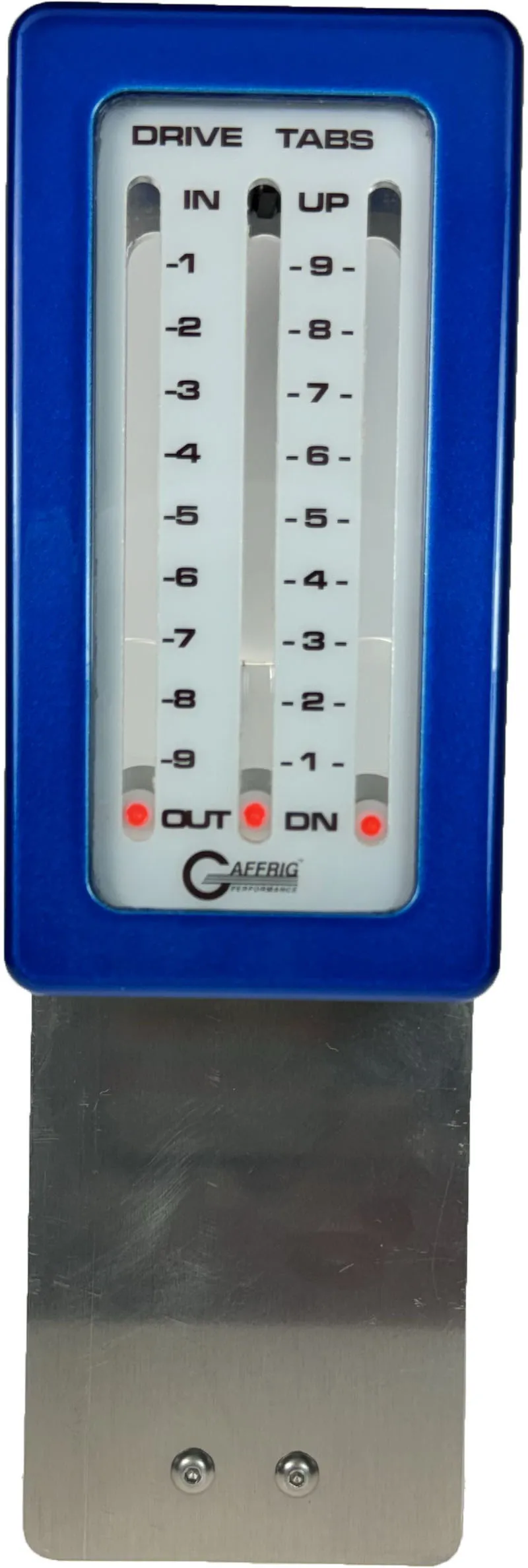 GAFFRIG PART #204 MECHANICAL INDICATOR, 1 DRIVE/2 TABS, MERCURY- CARD - WHITE CARD