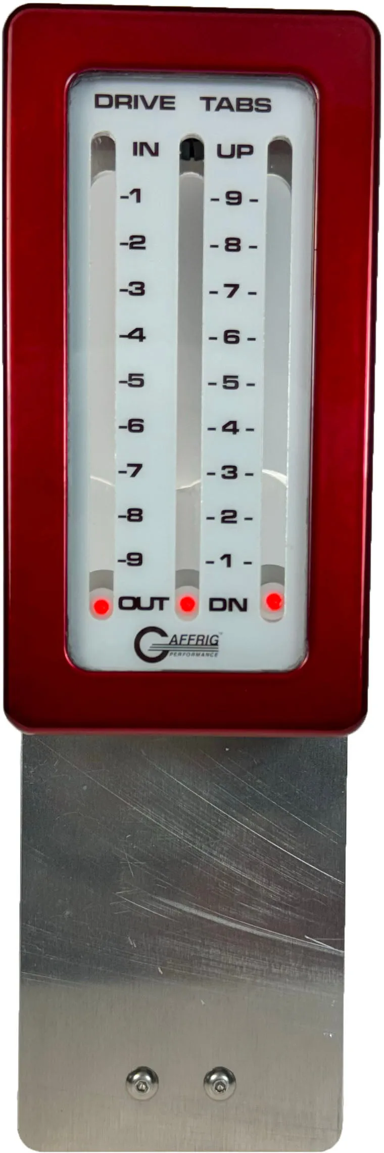GAFFRIG PART #204 MECHANICAL INDICATOR, 1 DRIVE/2 TABS, MERCURY- CARD - WHITE CARD