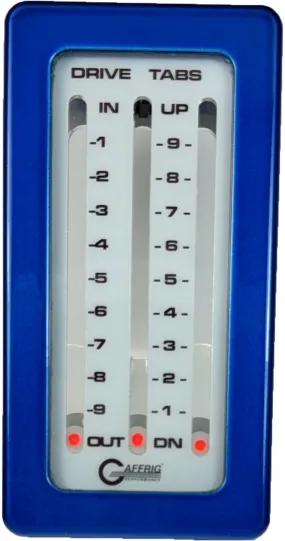 GAFFRIG PART #204 MECHANICAL INDICATOR, 1 DRIVE/2 TABS, MERCURY- CARD - WHITE CARD