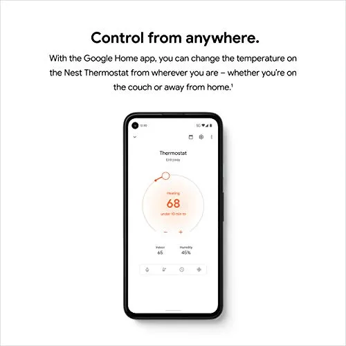 Google Nest Thermostat - Smart Thermostat for Home - Programmable Wifi Thermostat - Sand