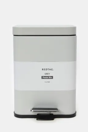 Grey Plain Pedal Bin (5Lt.)