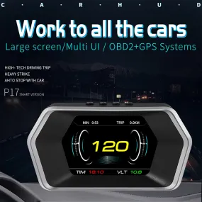 HD Hud Head-up Display OBD2 and GPS Smart Meter Digital Car