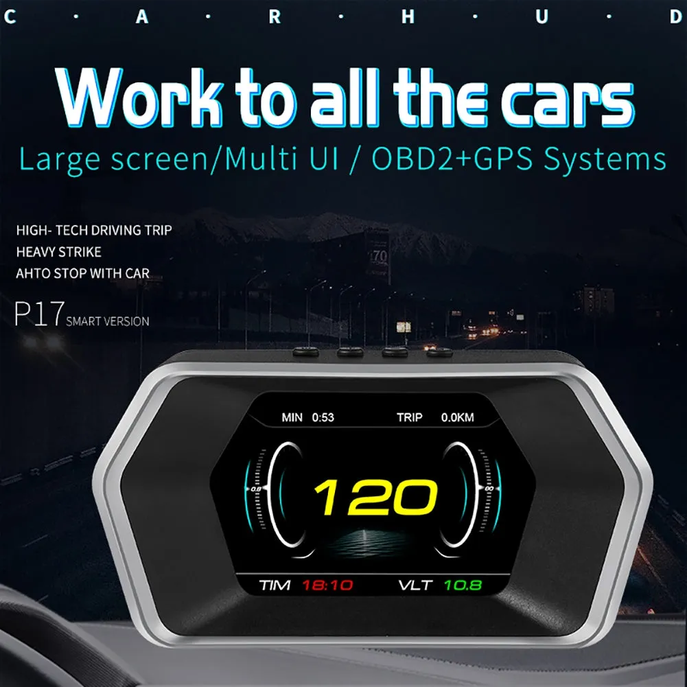 HD Hud Head-up Display OBD2 and GPS Smart Meter Digital Car