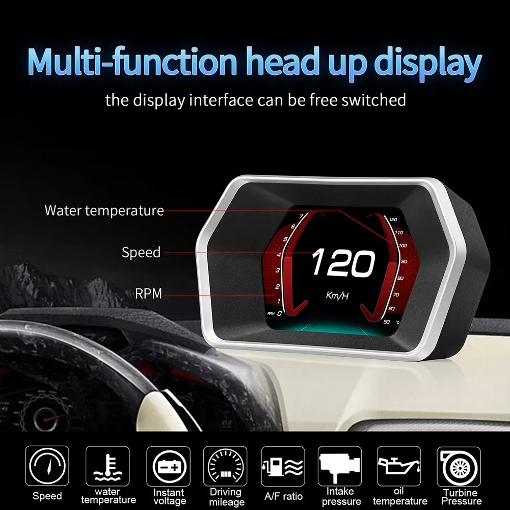 HD Hud Head-up Display OBD2 and GPS Smart Meter Digital Car