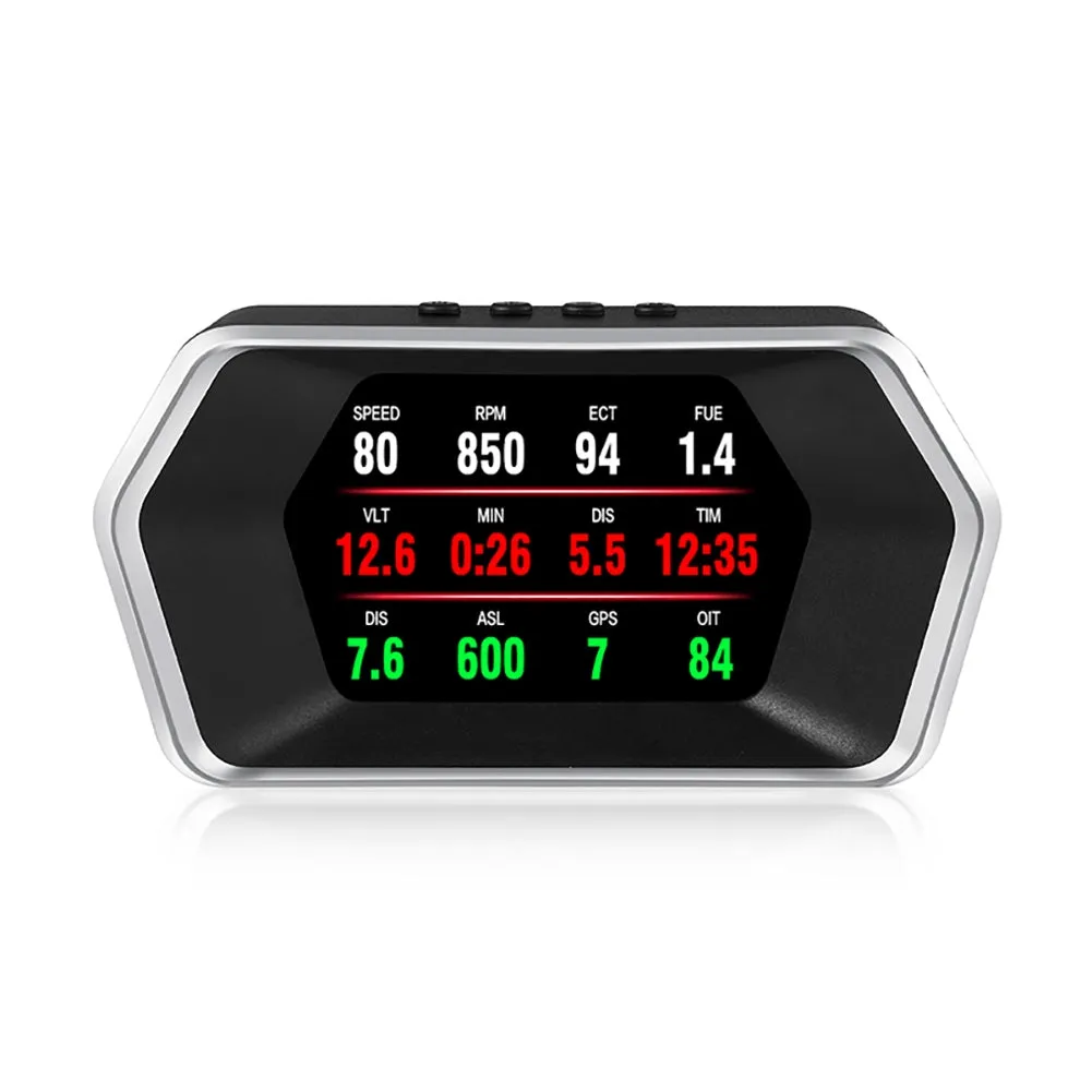 HD Hud Head-up Display OBD2 and GPS Smart Meter Digital Car