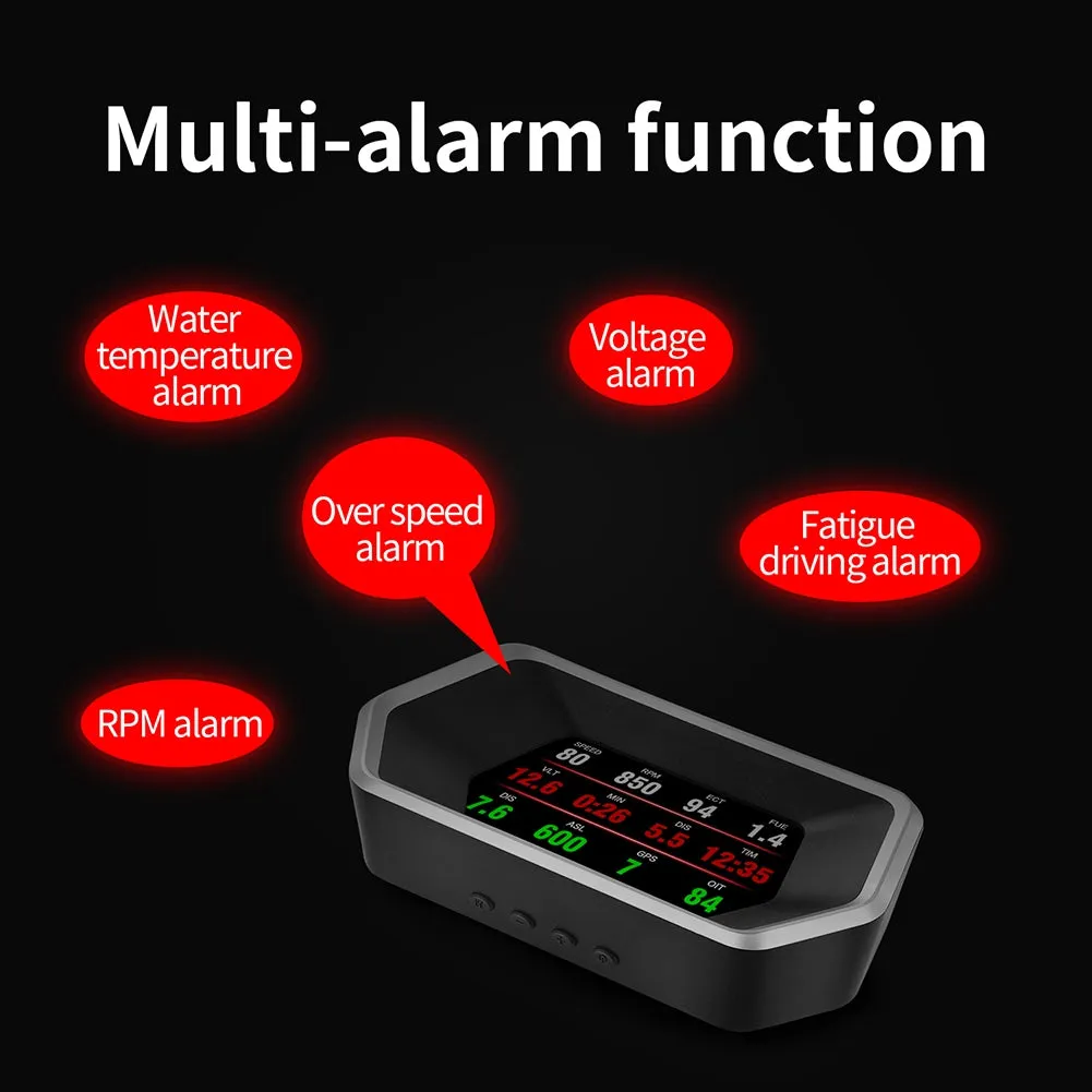 HD Hud Head-up Display OBD2 and GPS Smart Meter Digital Car