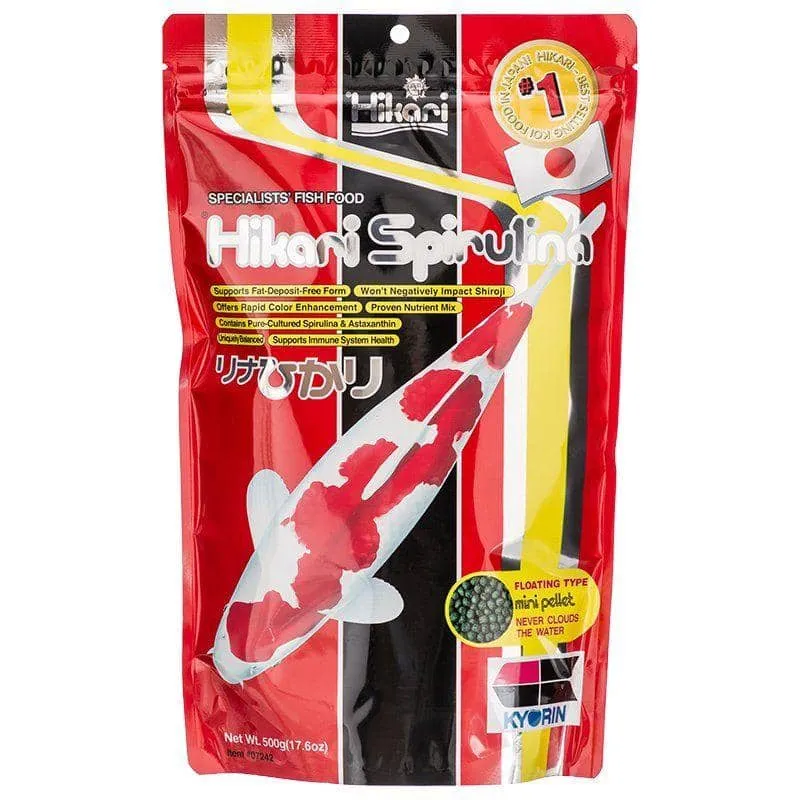 Hikari Spirulina Koi Fish Food - Mini Pellet - 17.6 oz