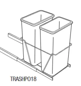 KYM-TRASHPO18 Yarmouth RTA Trash Bin Pullout