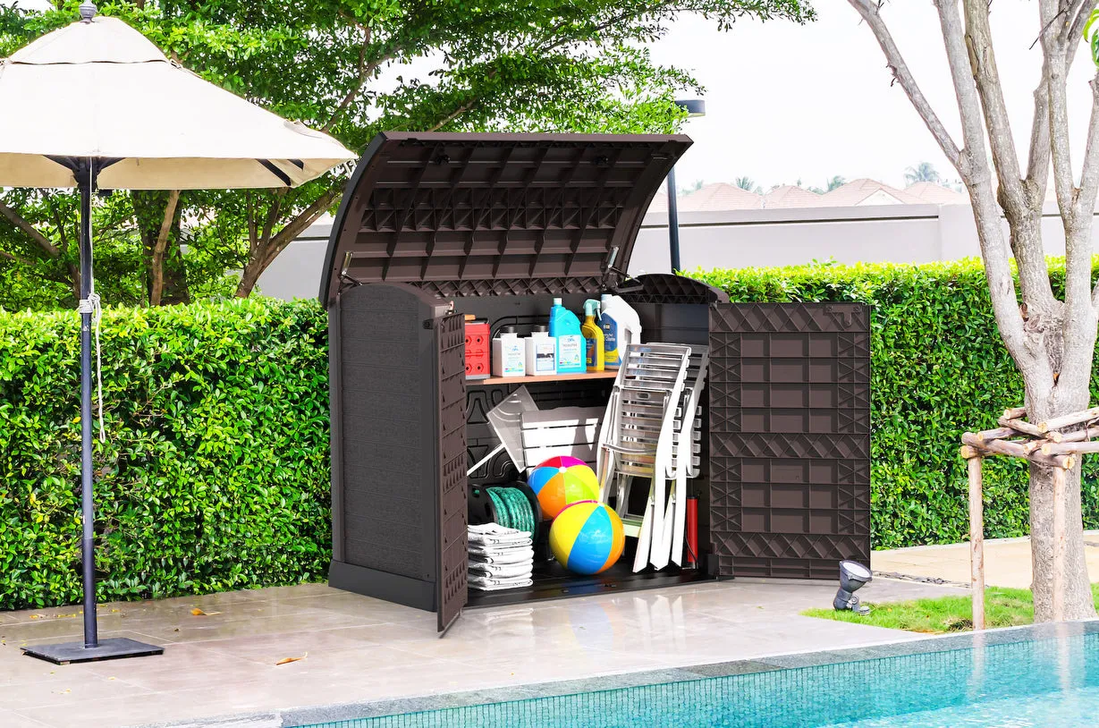 [LIMITED TIME - FREE ASSEMBLY INCLUDED] StoreAway Storage Shed 1200L (Brown)