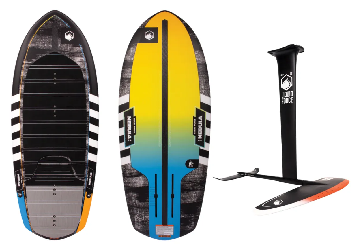 Liquid Force Nebula Foil Board W/Carbon Horizon 125 OR 160 Foil Set Package