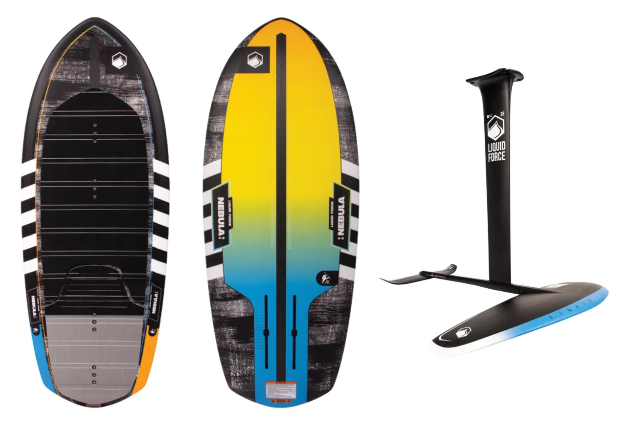 Liquid Force Nebula Foil Board W/Carbon Horizon 125 OR 160 Foil Set Package